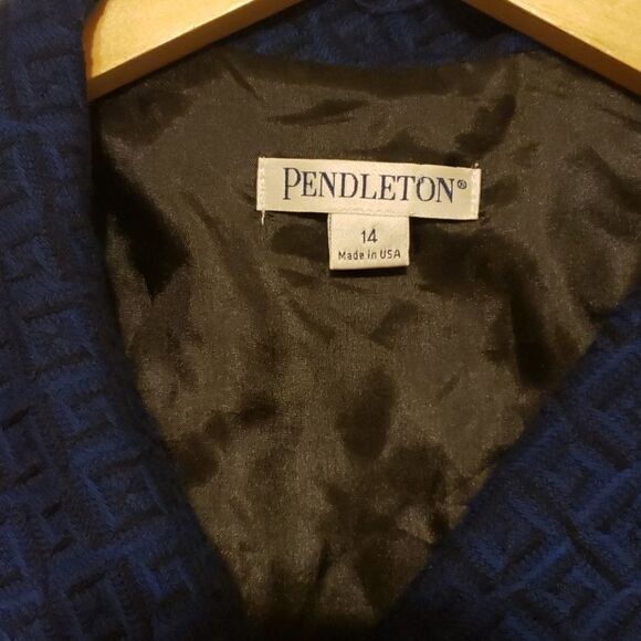Vintage  Pendleton virgin wool blazer size 14 - Picture 2 of 8